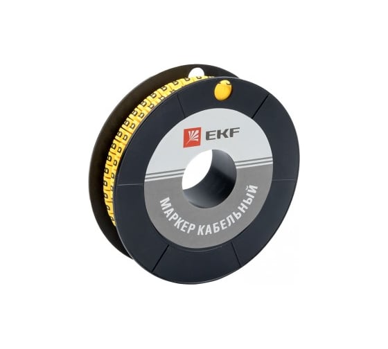 Кабельный маркер EKF 2.5кв.мм, B, 1000ед, ЕС-1 plc-KM-2.5-B 1