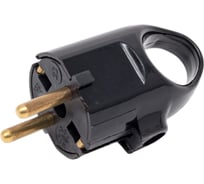 Вилка Bylectrica с ушком с землением 16А В16-336 черный