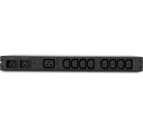 Блок распределения питания APC Rack ATS, 1U, 230V, 16A, C20 In, 8C13 1C19 Out AP4423