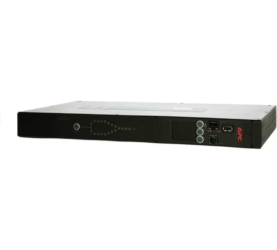 Блок распределения питания APC Rack ATS, 1U, 230V, 16A, C20 In, 8C13 1C19 Out AP4423