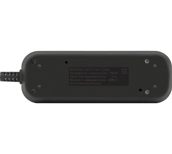 Колодка ЭРА kx3b 3 розетки без зазeмления, черная Б0061683