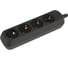 Колодка ЭРА kx4eb 4 розетки с заземлением, черная Б0061730 1