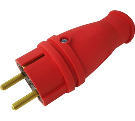 Вилка SVET В 16-001 УХЛ4, каучук, цвет-красный SV0303-0009