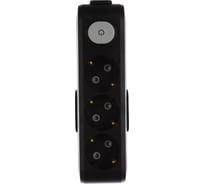 Колодка Panasonic X-TENDIA 54988 3гн с/з с выключателем, черная WLTA0430-2BL-RES