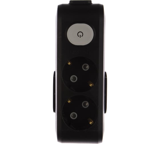 Колодка Panasonic X-TENDIA 54995 2гн с/з с выключателем, черная WLTA0420-2BL