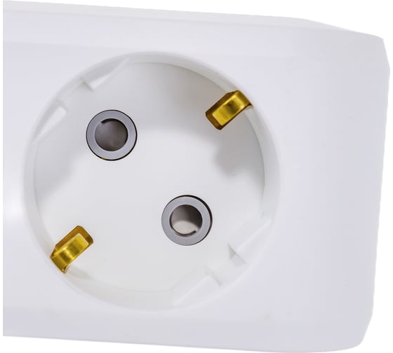 Колодка Panasonic X-TENDIA 54985 4гн с/з белая WLTB0440-2WH-RES