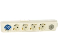 Колодка Panasonic X-TENDIA 54979 5гн с/з с выключателем, белая WLTA0450-2WH-RES