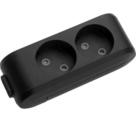 Колодка Panasonic X-TENDIA 54999 2гн б/з черная WLTB0220-2BL