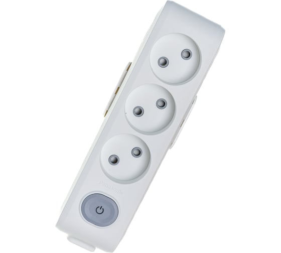 Колодка Panasonic X-TENDIA 54993 3гн б/з с выключателем, белая WLTA0230-2WH-RES