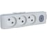 Колодка Panasonic X-TENDIA 54993 3гн б/з с выключателем, белая WLTA0230-2WH-RES 2