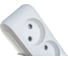 Колодка Panasonic X-TENDIA 54993 3гн б/з с выключателем, белая WLTA0230-2WH-RES 4