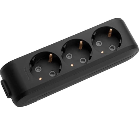 Колодка Panasonic X-TENDIA 54990 3гн с/з черный WLTB0430-2BL