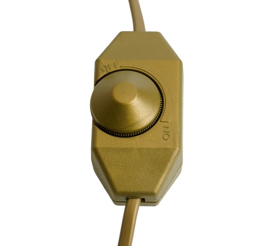 Сетевой шнур FERON с диммером 230V 1,5+0,5м, золото, DM103-200W 23057