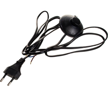 Сетевой шнур FERON с ножным выключателем черный DM106, артикул 29843