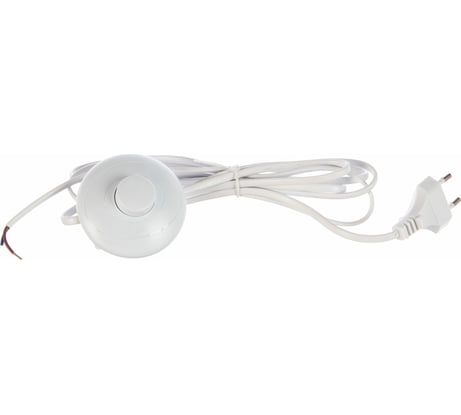 Сетевой шнур FERON с ножным выключателем белый, DM106, артикул 29844