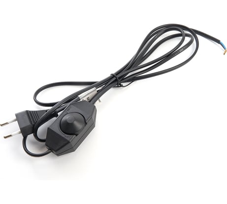 Сетевой шнур с диммером FERON 230V 1,5+0,5м, черный, DM103-200W 23059