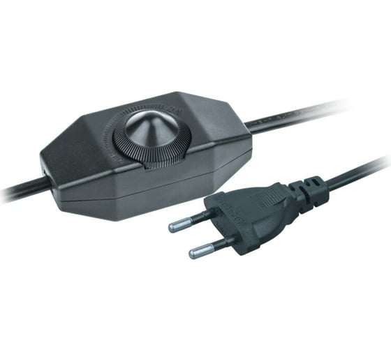 Сетевой шнур с диммером FERON 230V 1,5+0,5м, черный, DM103-200W 23059