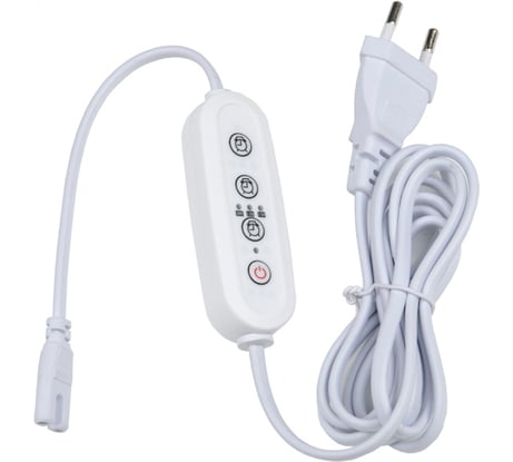 Таймер с вилкой и разъемом L.N для фито светильника Uniel UST-E32 WHITE, 2M, 220В UL-00006492