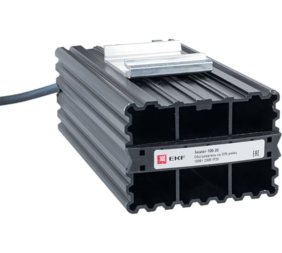 Обогреватель EKF на DIN-рейку 100Вт 230В IP20 PROxima heater-100-20