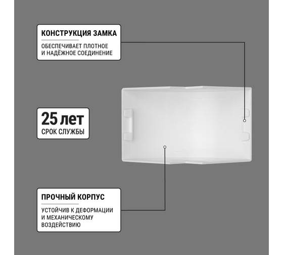 Внешний угол TDM ELECTRIC КМН, белый, 60х60 упаковка 4 шт SQ0411-0131