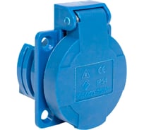 Розетка панельная скрытая с крышкой EKF 112 2Р+PЕ 16А 220В IP44 ps-112-16-220