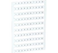 Маркеры IEK для кви-4/16мм2 с нумерацией №№ 1-10 (50 штук в упаковке) YZN30M-004-K00-10