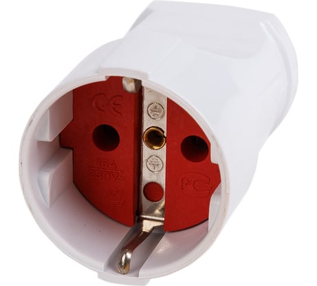 Переносная розетка PROconnect с/з белая 16 А 11-8538