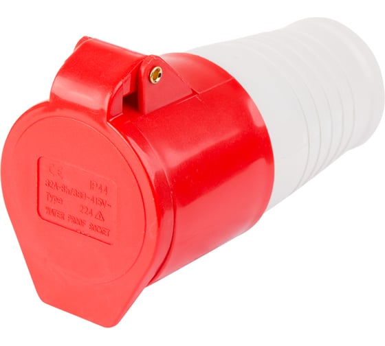 Розетка REXANT 224 переносная 3Р+РЕ 32А 380В IP44 11-8922