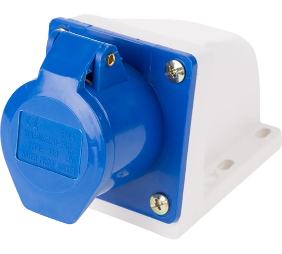 Розетка REXANT 113 стационарная 2Р+РЕ 16А 220В IP44 11-8909