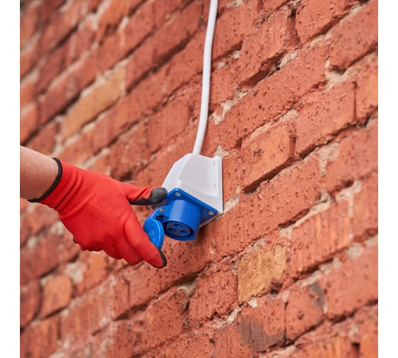 Розетка REXANT 113 стационарная 2Р+РЕ 16А 220В IP44 11-8909