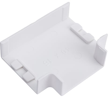Угол EKF T-образный, 40х16мм, 4 шт, Plast, PROxima, Белый tchw-40-16x4