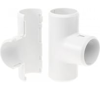 Разборный тройник Промрукав белый д25 30шт PR.07325б