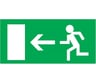Наклейка-эвакуационный знак REXANT Направление к эвакуационному выходу налево, 150x300мм 56-0026