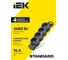 Колодка для удлинителя с заземлением IEK STANDARD К04 4 места черная 695033 2