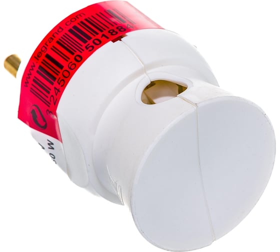 Электрическая кабельная вилка Legrand Helium 16 А нижний ввод с заземлением белая Leg 050188