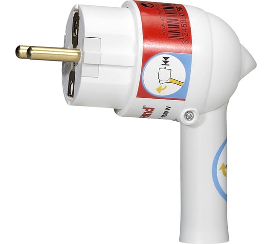 Электрическая кабельная вилка Legrand Helium 16 А 2P+E с выталкивающей кнопкой белая Leg 050175