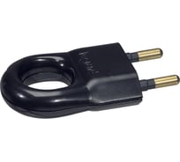 Электрическая кабельная вилка Legrand Helium 6 А прямая с кольцом черная Leg 050163