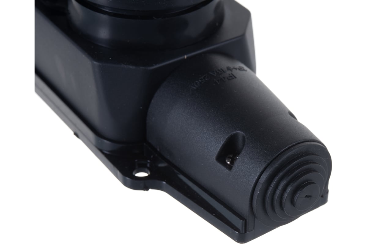 Тройная каучуковая розетка IN HOME с заземлением с заглушками 16А IP44 ...