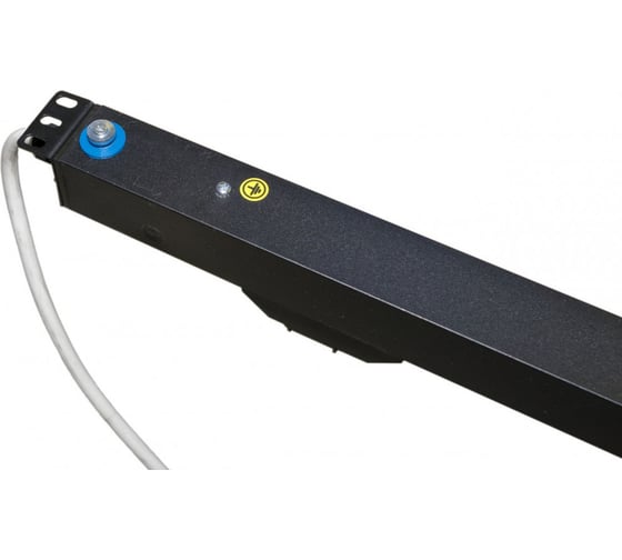 Вертикальный блок розеток Hyperline SHE-20IEC-4BIEC-B-3PVB 20 розеток IEC320 C13, 4 розетки IEC320 C19, автоматич. выключатель, кабель питания 3 м (3x4.0 мм2) с вилкой IEC 60309 32 А (2x16A) (2P+E), 250 В, корпус алюминий, черный 483396
