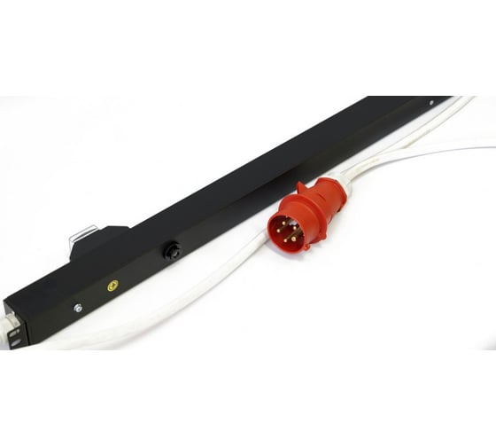 Вертикальный блок розеток Hyperline SHE-36IEC-6bIEC-b-3x32-3PVR 36 розеток IEC320 c13, 6 розеток IEC320 c19, автоматический выключатель, кабель питания 3 м (5x4.0 мм2) с вилкой IEC 60309 32 А (3P+N+E), 380 В, корпус алюминий, черный 510522