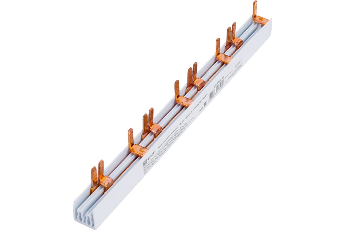Соединительная шина типа PIN EKF PROxima для 3-п нагрузки, 63А, 12 модулей  pin-03-63-12
