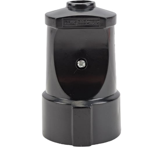 Кабельная розетка TDM ELECTRIC 2П без заземления, 10А, 250B, черная SQ1806-0130