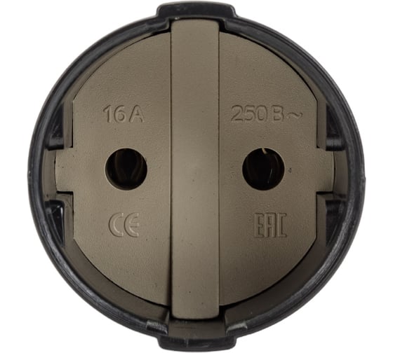 Кабельная розетка TDM ELECTRIC 2П без заземления, 10А, 250B, черная SQ1806-0130