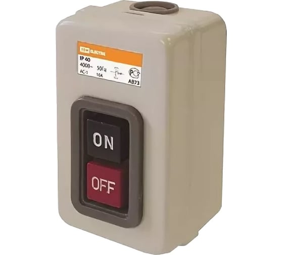 Кнопочный выключатель TDM ВКН-316 3Р 16А 230/400В IP40 SQ0716-0002