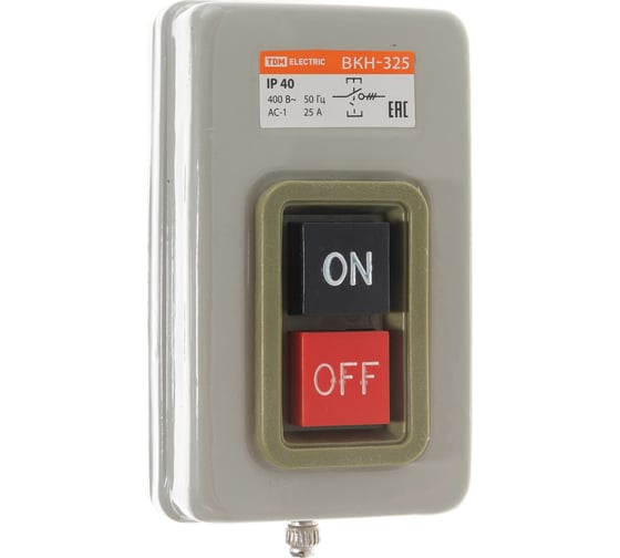 Выключатель кнопочный TDM ВКН-325 3Р 25А 230/400В IP40 SQ0716-0003