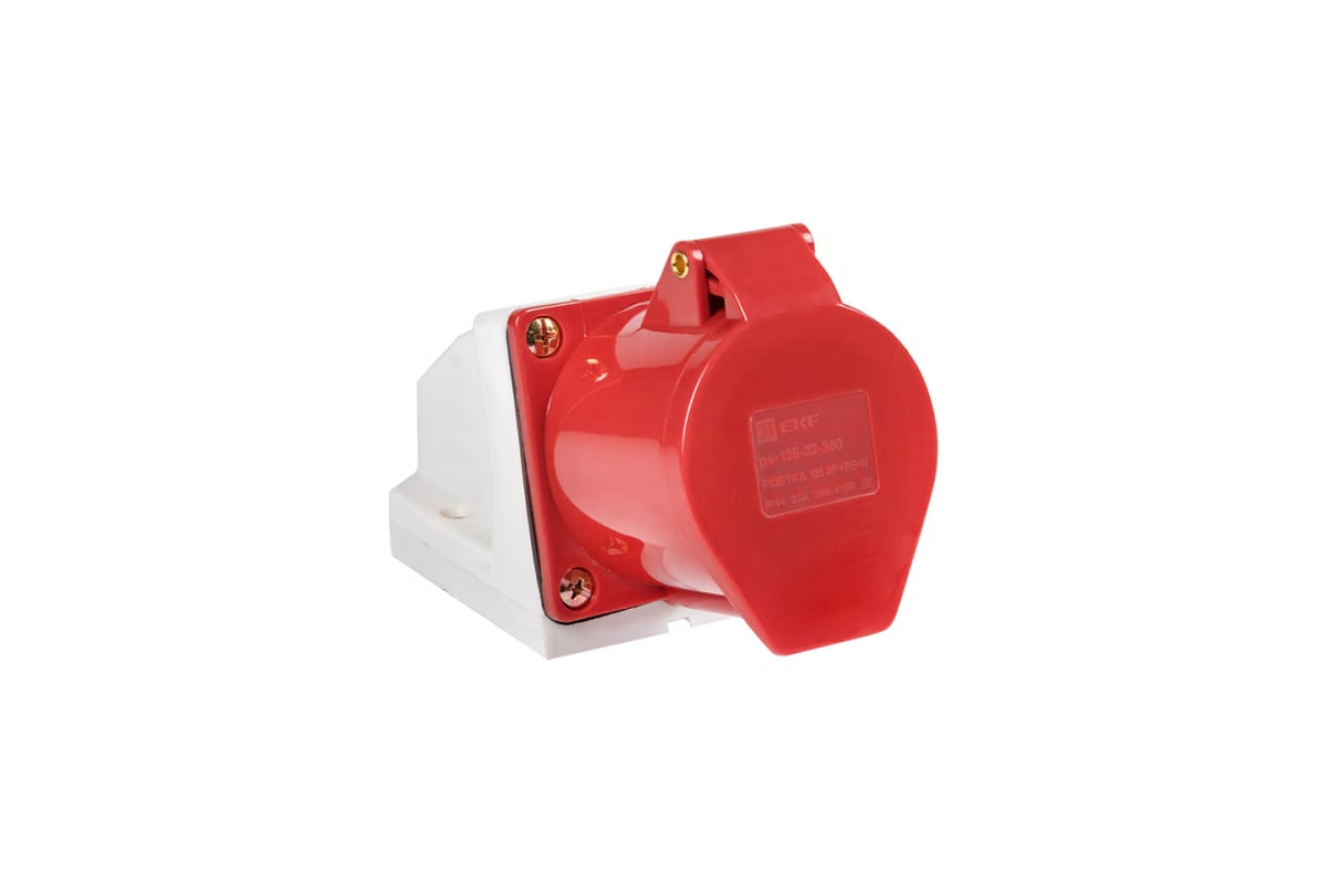 Розетка стационарная EKF наружная 125 3Р+РЕ+N 32А 380В IP44 PROXIMA ps ...