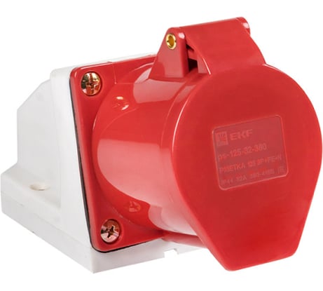 Розетка стационарная EKF наружная 125 3Р+РЕ+N 32А 380В IP44 PROXIMA ps-125-32-380-PRO