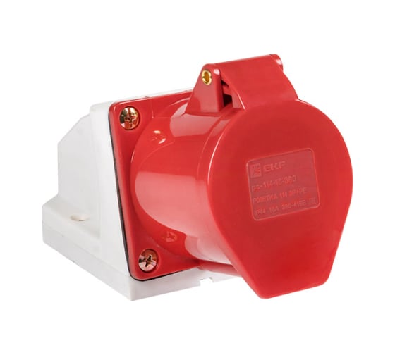 Розетка стационарная EKF наружная 114 3Р+РЕ 16А 380В IP44 PROXIMA ps-114-16-380-PRO 1