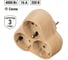Блок на 3 гнезда TDM ELECTRIC 2П З, круглый, 16А, 250B, Эко, сосна SQ1806-0077 2