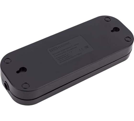 Розеточная колодка TDM ELECTRIC 3 гнезда, 2П, б/з, 10А, 250В, черная SQ1806-0110